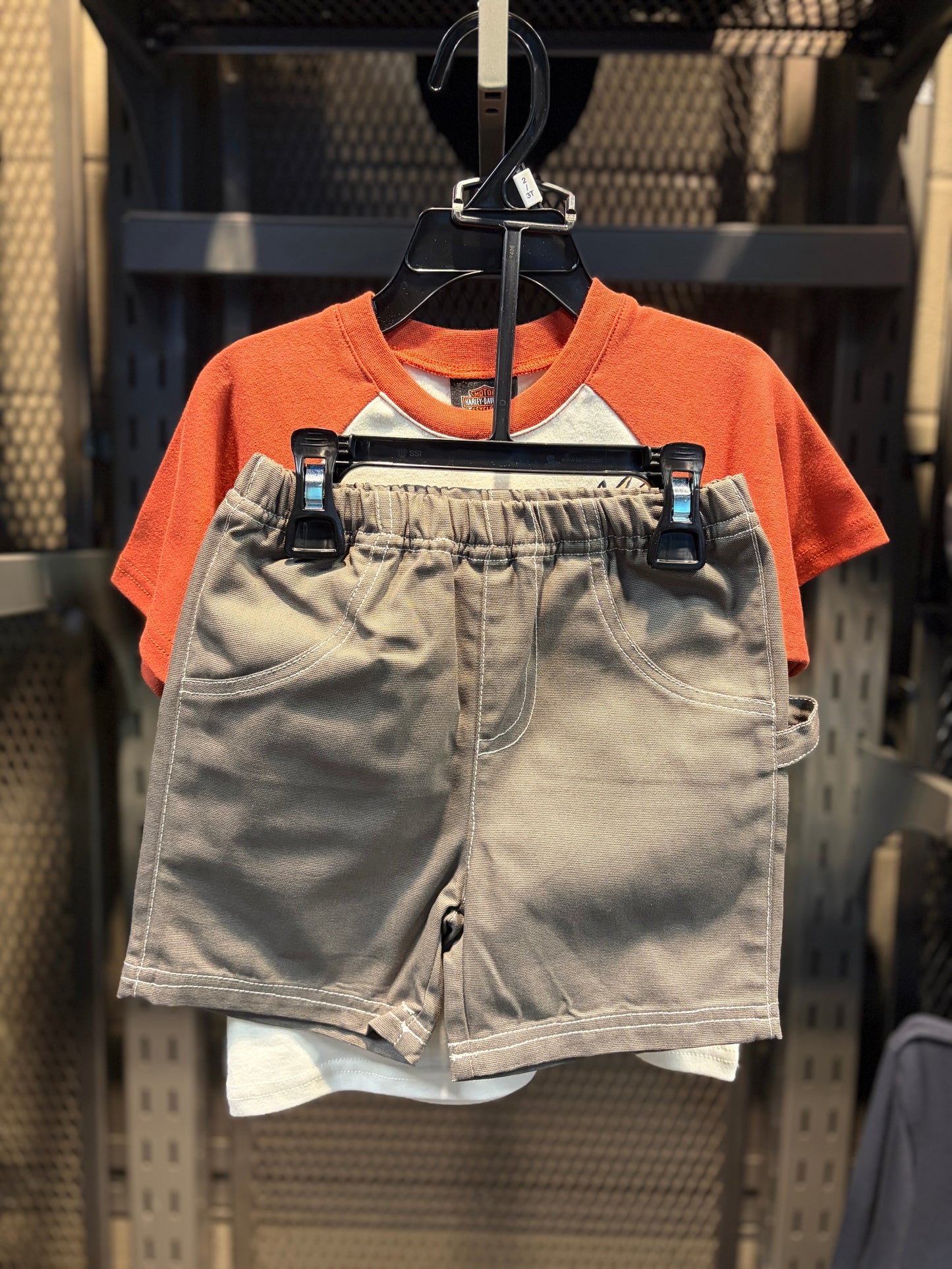 H-D Boy's Raglan Tee & Canvas Short Set