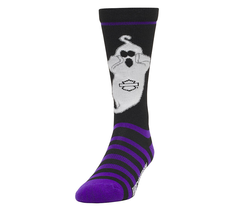 Purple Striped Ghost Socks