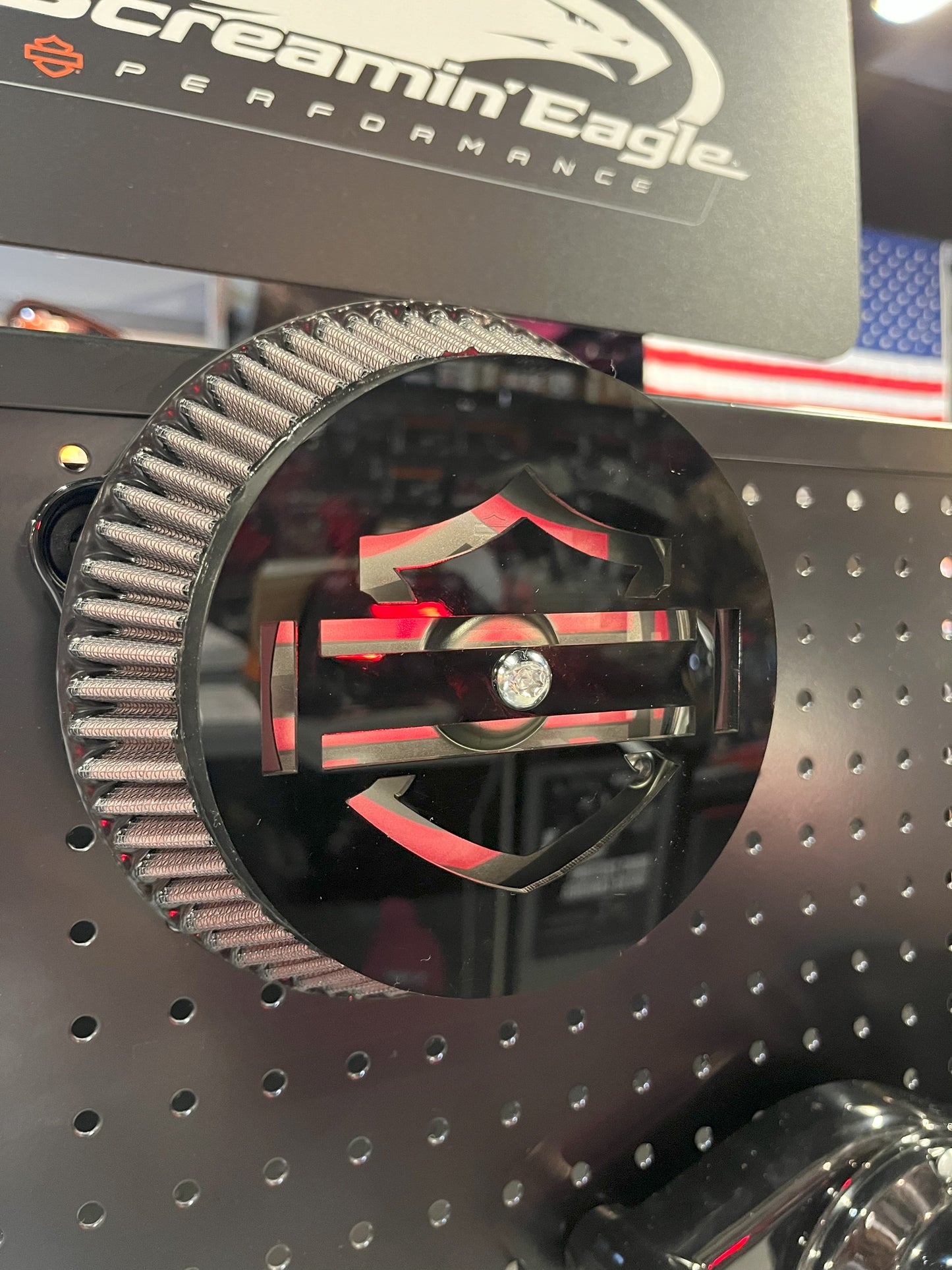Bar & Shield Design Air Filter Cover- Plastic