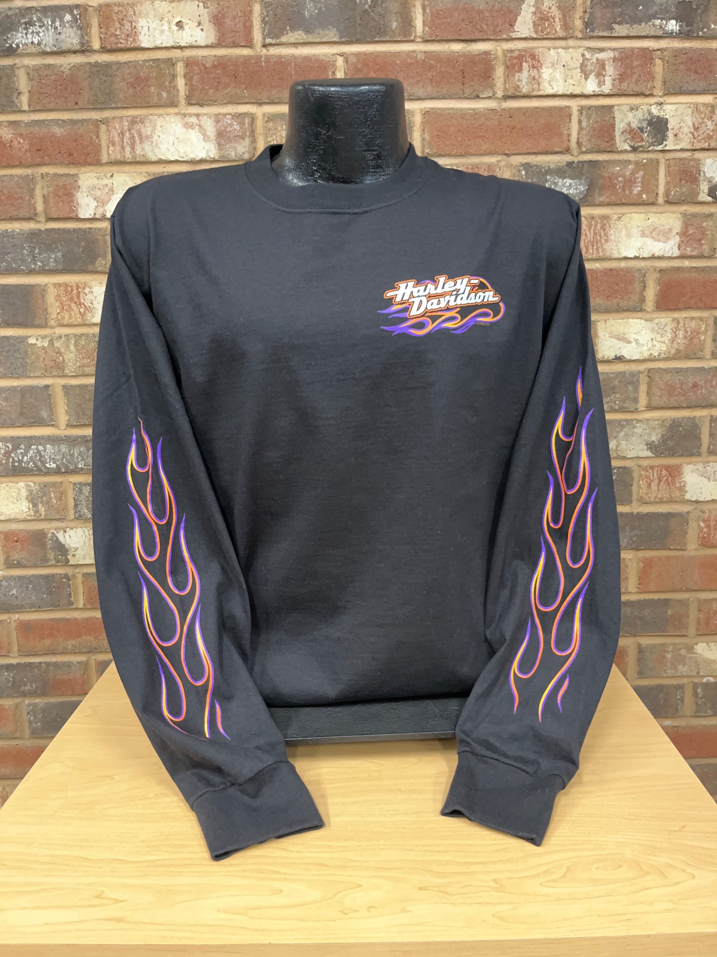 Harley Side Flame Men's Long Sleeve