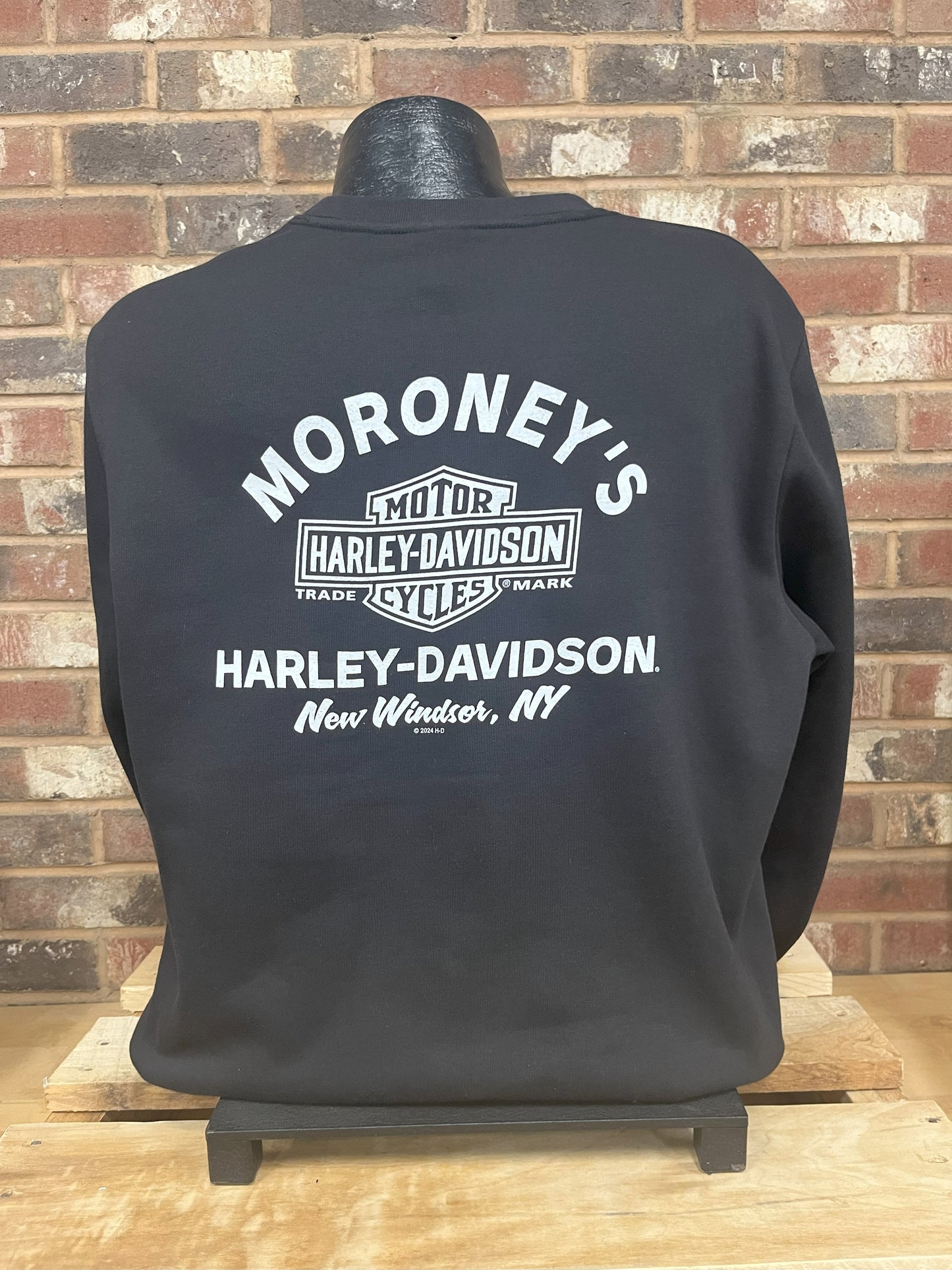 H-D Bar & Shield Outline Men's Crewneck