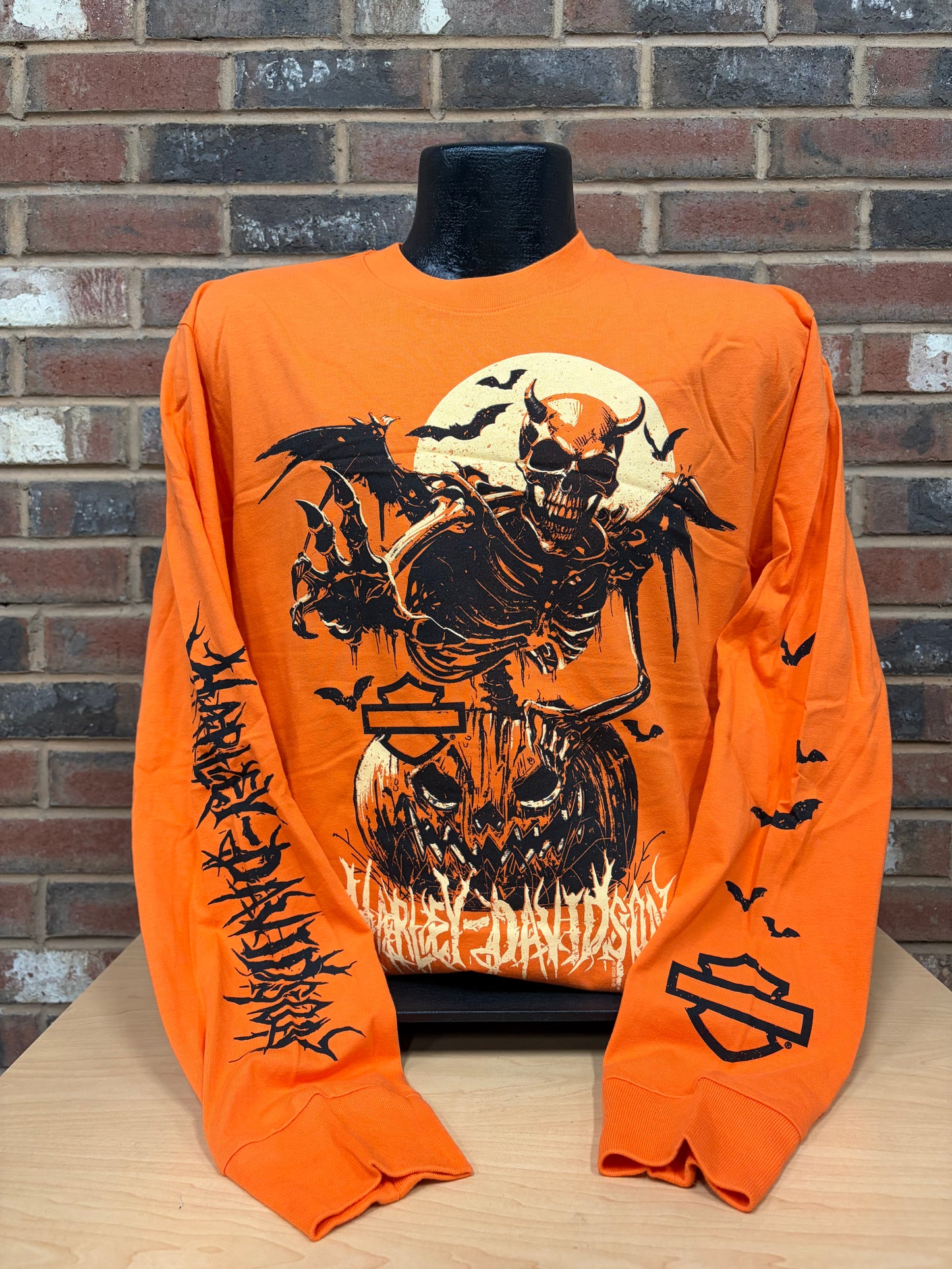 H-D Pumpkin Demon Men's Long Sleeve