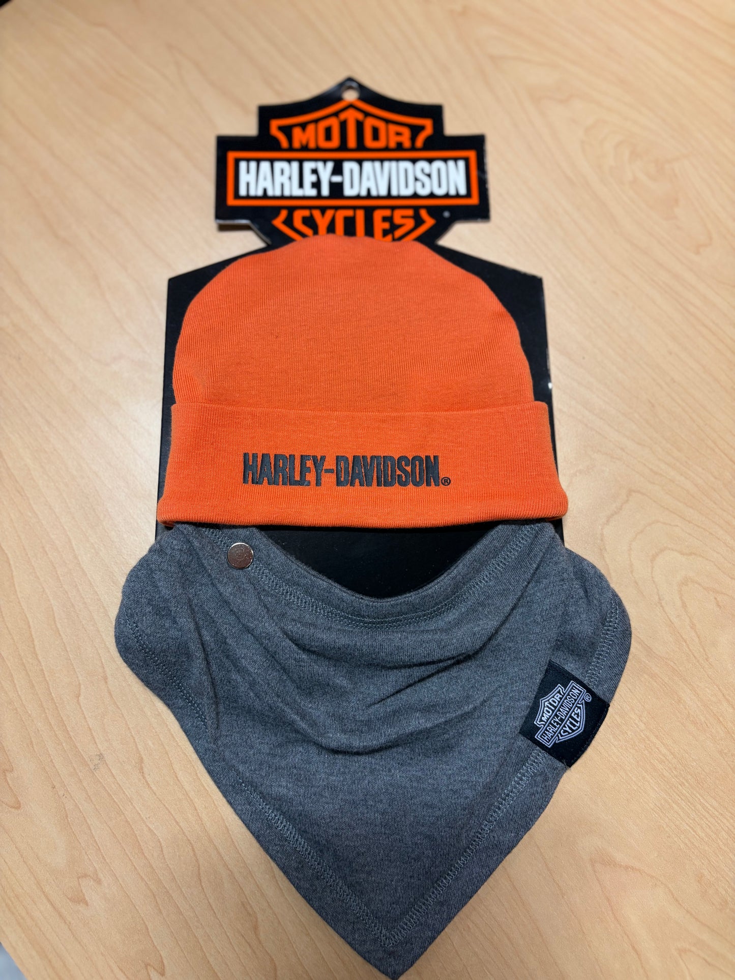H-D Boy Bib & Beanie Set