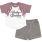 H-D Toddler Girls Fringe Tee & Canvas Short Set