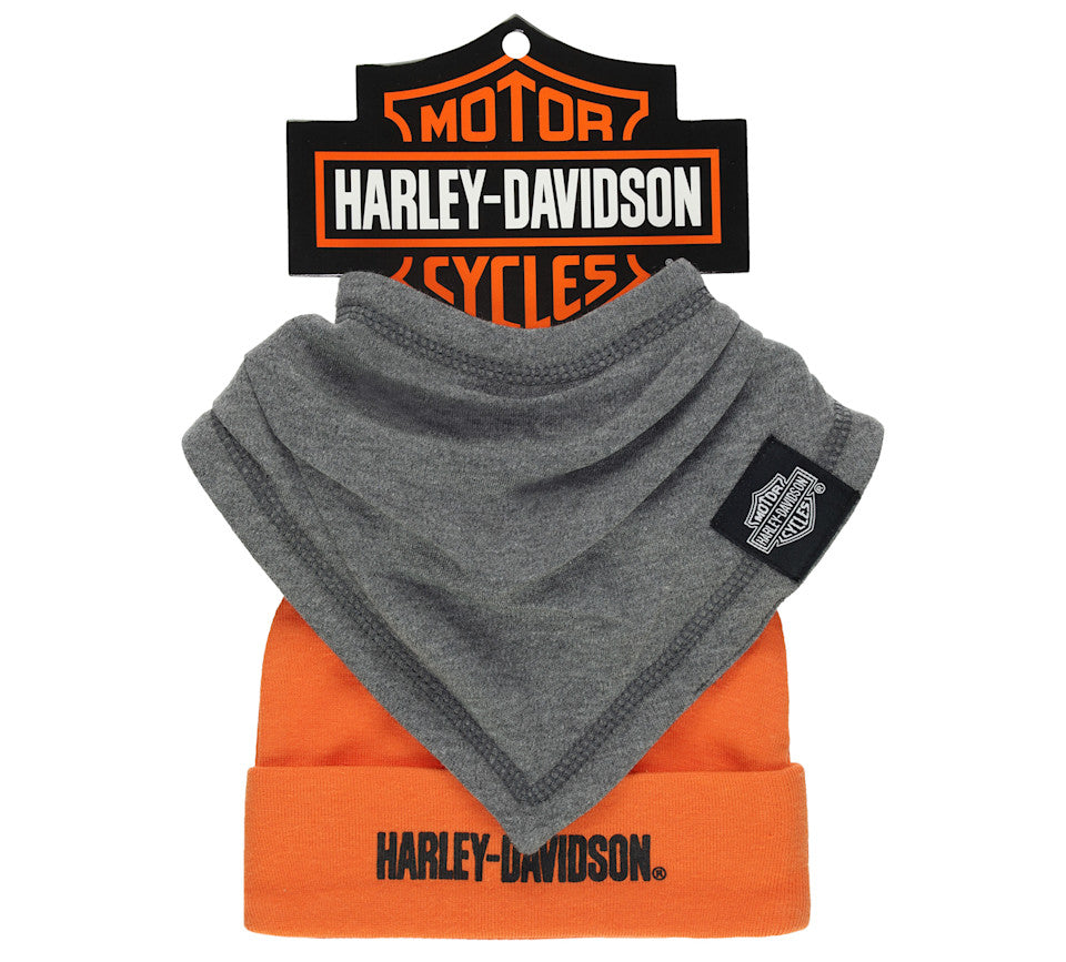 H-D Boy Bib & Beanie Set