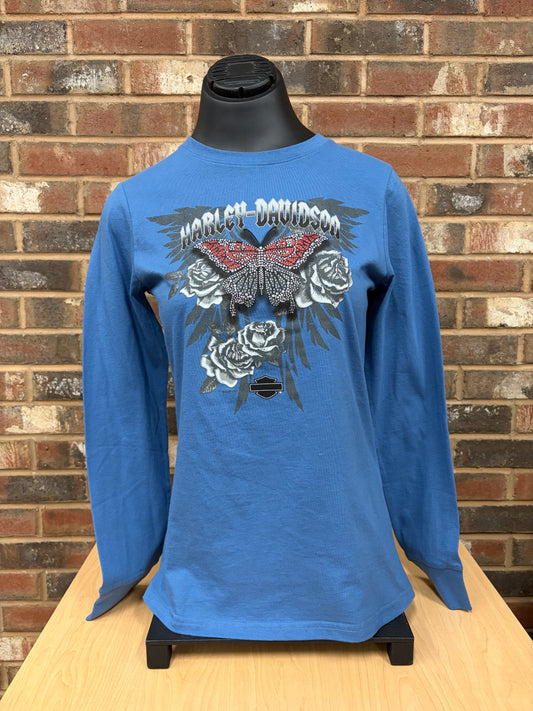 H-D Rose Butterfly Women's Long Sleeve