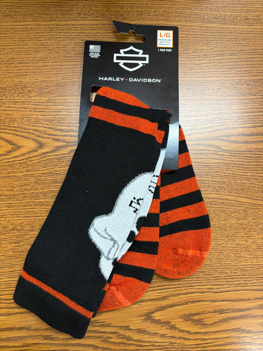 Orange Striped Ghost Socks