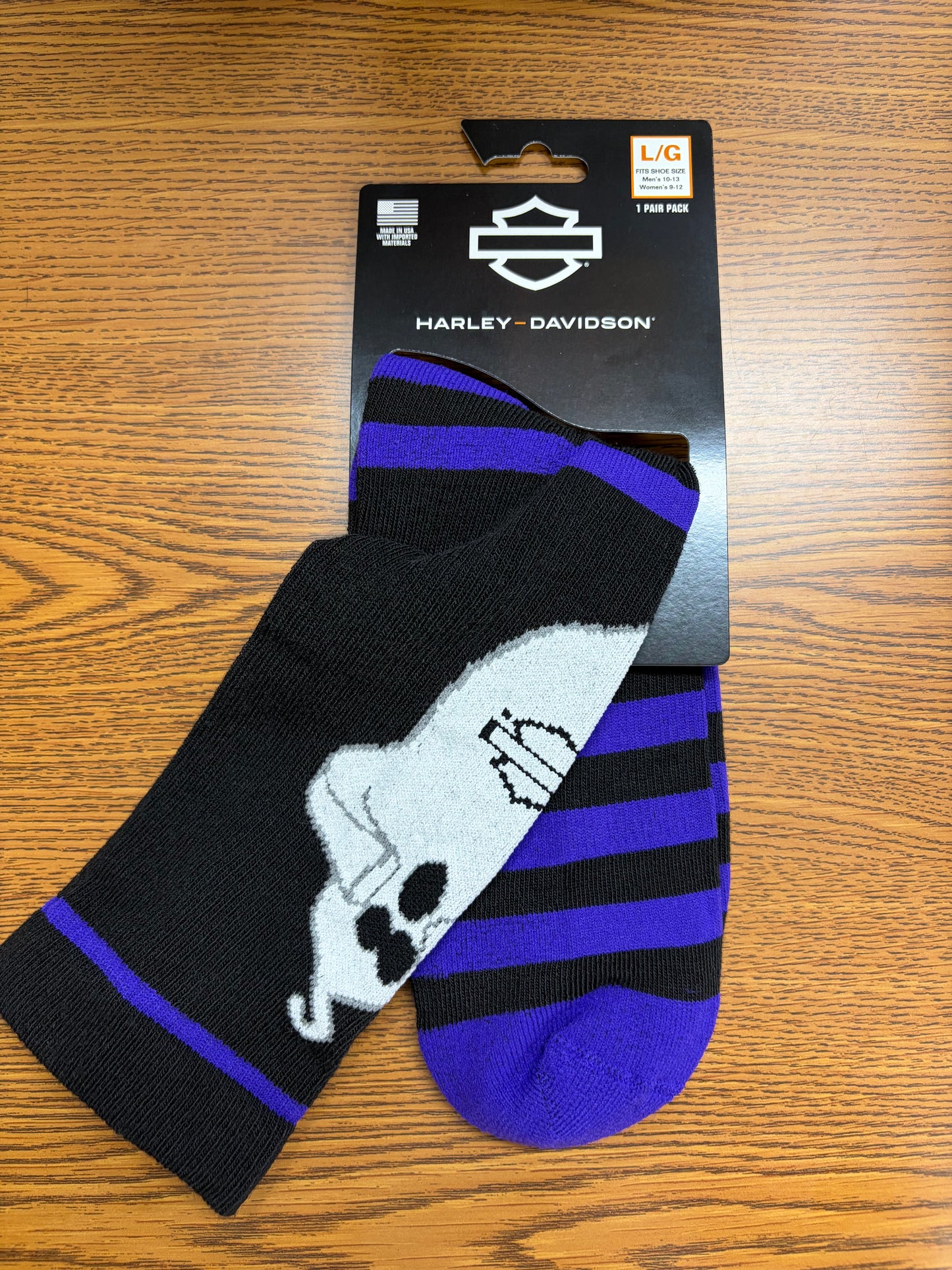 Purple Striped Ghost Socks