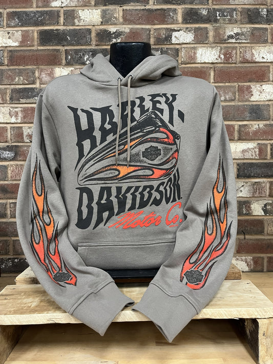 H-D Flame Wave Men's Hoodie