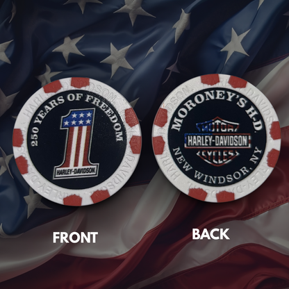 Moroney's #1 250 Years of Freedom Poker Chip